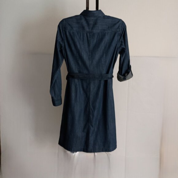 Talbot’s Knee Length Denim Coastal Cowgirl Normcore Shirt Dress Woman’s Size 6 - Picture 10 of 11